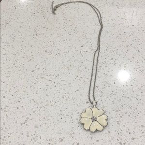 Lia Sophia white daisy necklace